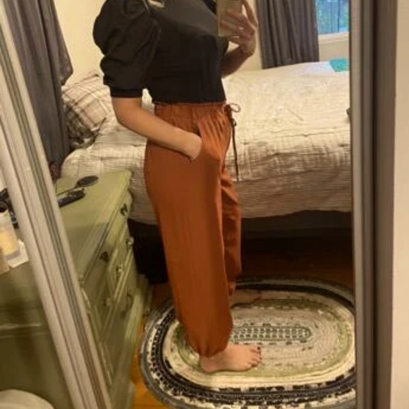 Lune paper bag waist knot pants - Picture 2 of 2